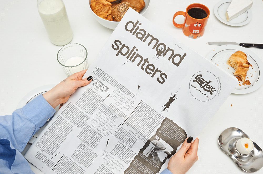 Person reading a newspaper