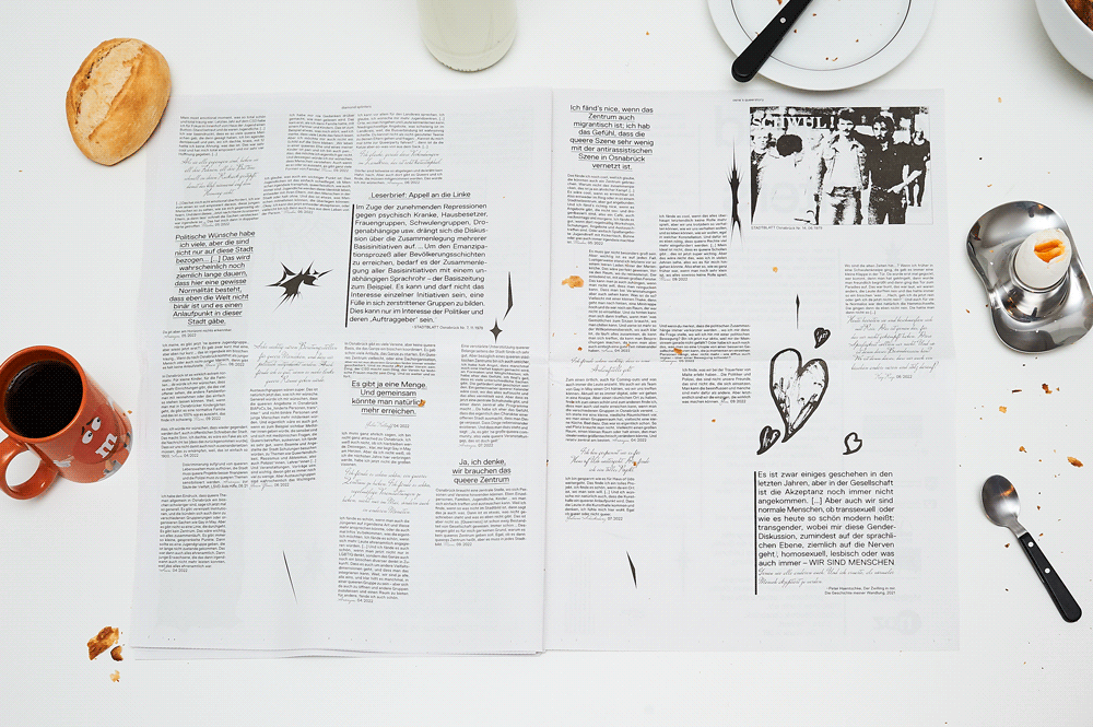 Newspaper laying on a table